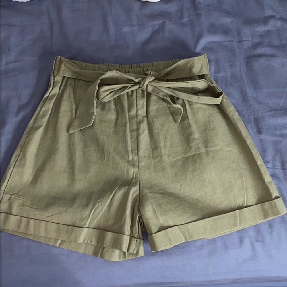 olive green shorts